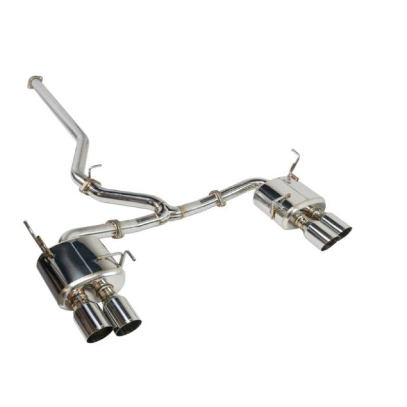 Remark 08-14 Subaru WRX STi GR Hatch Cat-Back Exhaust w/ SS Quad Tips (Non-Resonated)