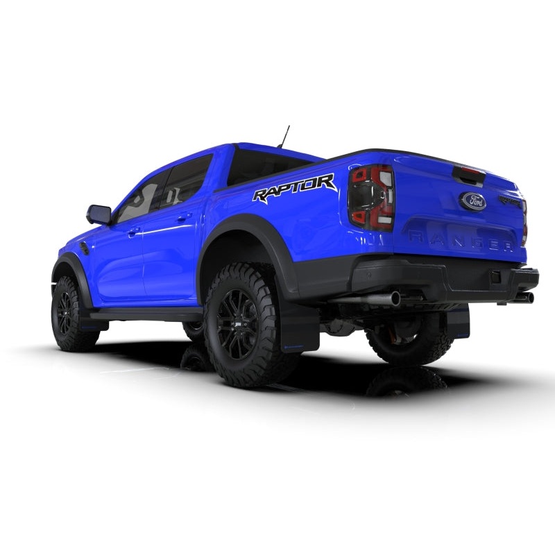 Rally Armor 23-25 Ford Ranger Raptor Black UR Mud Flap Blue Logo