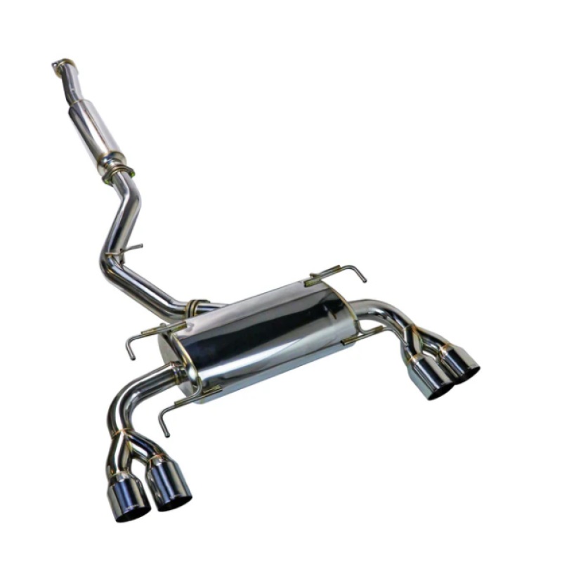 Remark 08-14 Subaru WRX STi GR Hatch Sports Touring Cat-Back Exhaust – SS Quad Tips (Resonated)