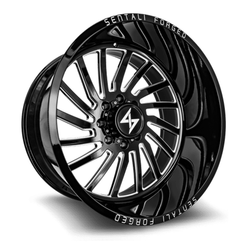 Sentali Forged SF1BM 28×16 8×165.1 ET-99 125.2 Gloss Black Milled