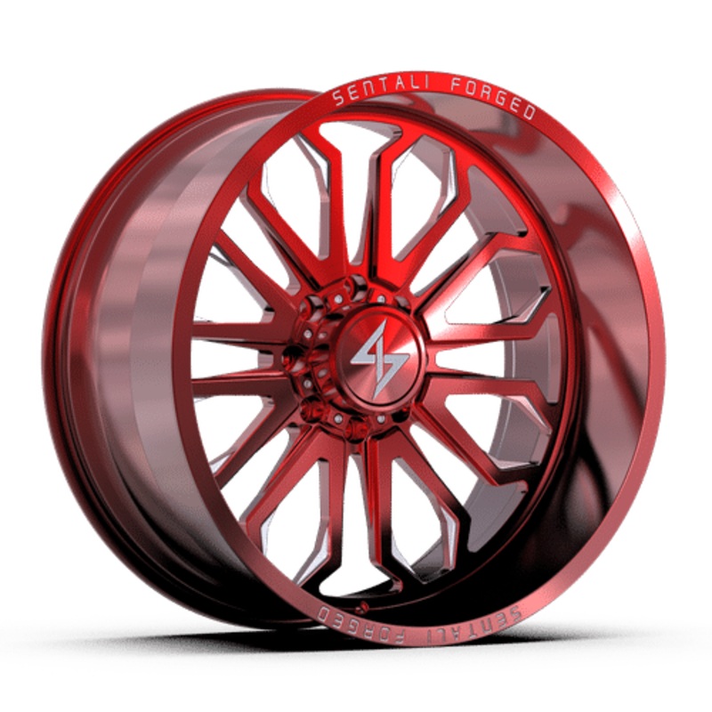 Sentali Forged SF3RM 28×16 5×139.7 ET-99 77.8 Red Milled