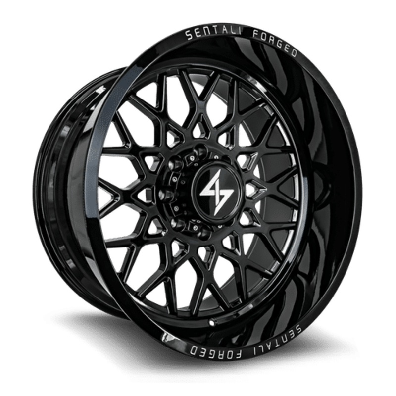 Sentali Forged SF5GB 28×16 5×127 ET-99 71.5 Gloss Black