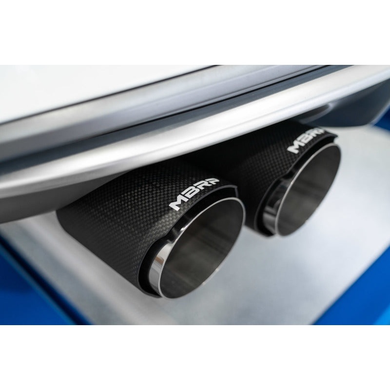 MBRP 15-18 Audi S3 SS 3in Quad Split Rear Exit w/ Carbon Fiber Tips – T304