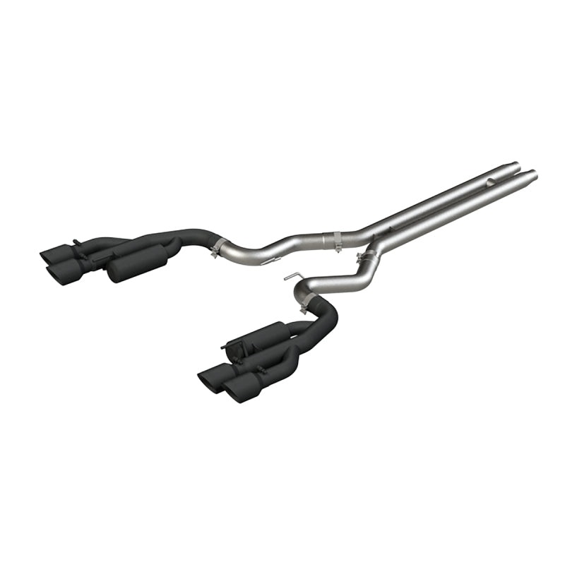 MBRP 18-19 Ford Mustang GT 5.0 3in Cat Back Quad Tip Race Version – Black