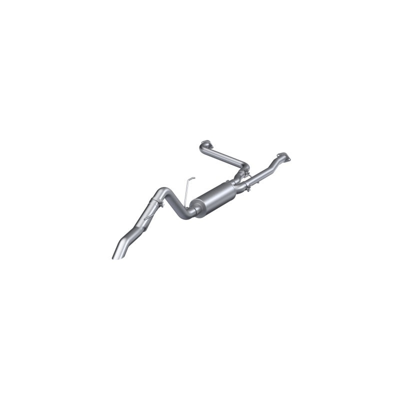 MBRP 22-23 Nissan Frontier 3.8L 3in Tip 3in Cat Back Turndown Exit Street Profile – Aluminized Steel