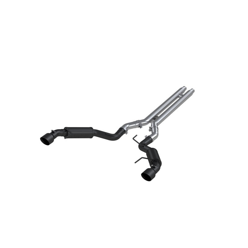 MBRP 15-17 Ford Mustang GT 5.0 3in Cat Back Dual Split Rear Race Version 4.5in Tips – Black Coated