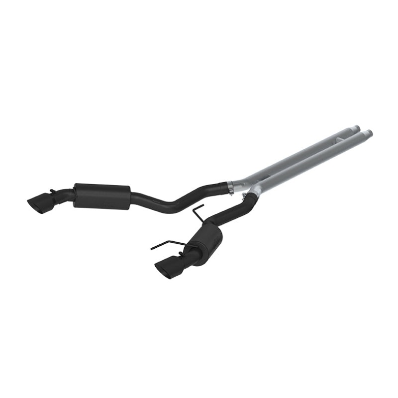MBRP 15 Ford Mustang GT 5.0 3in Cat Back Dual Split Rear Street Version 4.5in Tips – Black Coated