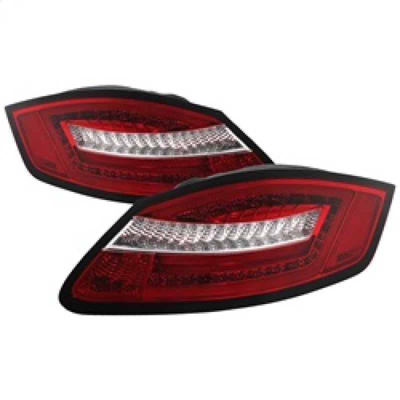 Spyder Porsche 987 Cayman 06-08 / Boxster 05-08 LED Tail Lights – Red Clear ALT-YD-P98705-LED-RC