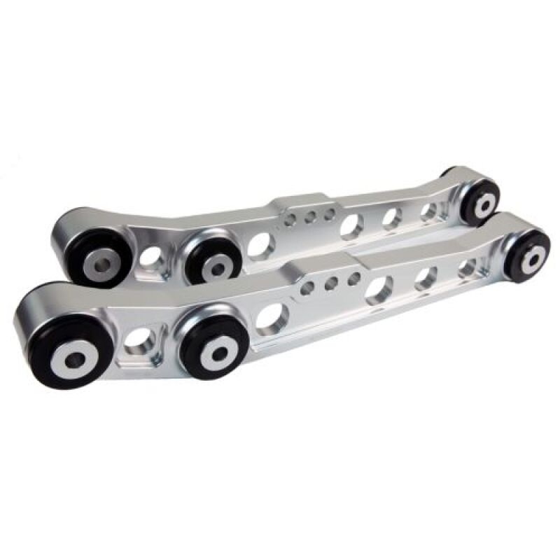 BLOX Racing V2 Billet Rear Lower Control Arms Poly Bushings 96-00 Honda Civic – Raw