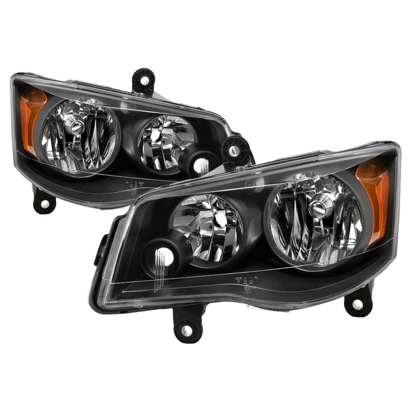 xTune 11-17 Dodge Grand Caravan OEM Style Headlights – Black (HD-JH-CHRTC08-AM-BK)