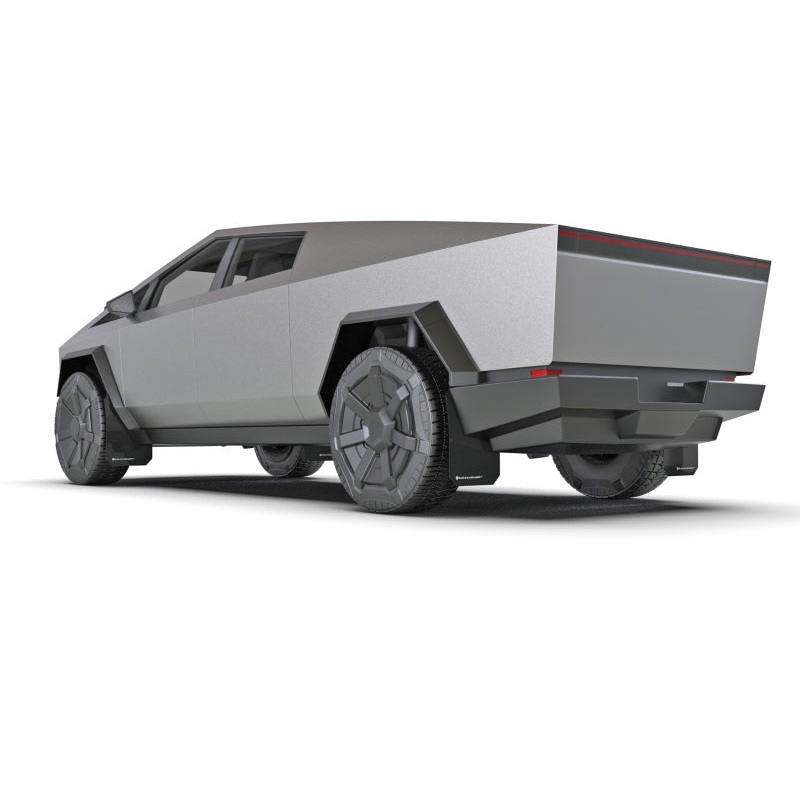 Rally Armor 24-25 Tesla Cybertruck Black UR Mud Flap Metallic Black Logo