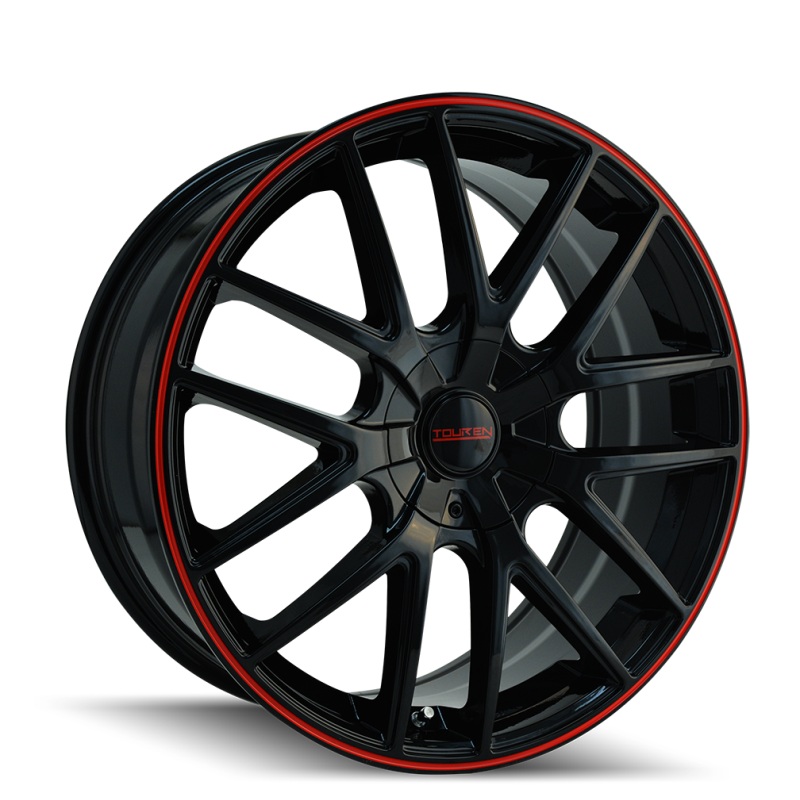 TOUREN TR60 20×8.5 5×114.3/5-120 ET20 74.1 Gloss Black With Red Ring