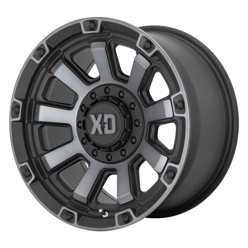 XD SERIES XD852 GAUNTLET 17X9 6X135/6X139.7 ET0 106.1 Satin Black With Gray Tint